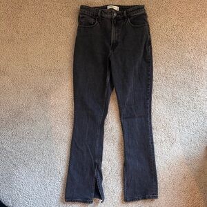 Abercrombie & Fitch Dark Gray/Black Women's Straight Leg Jeans
